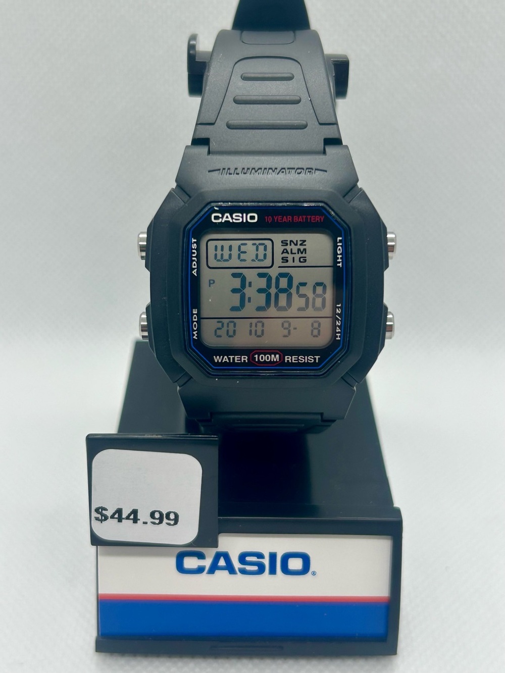 Casio Illuminator 10-Year Battery Digital Watch 100M Water Resist